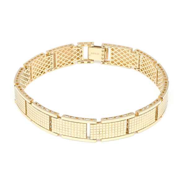 Pulsera eslabón articulado en oro amarillo 14 kilates.