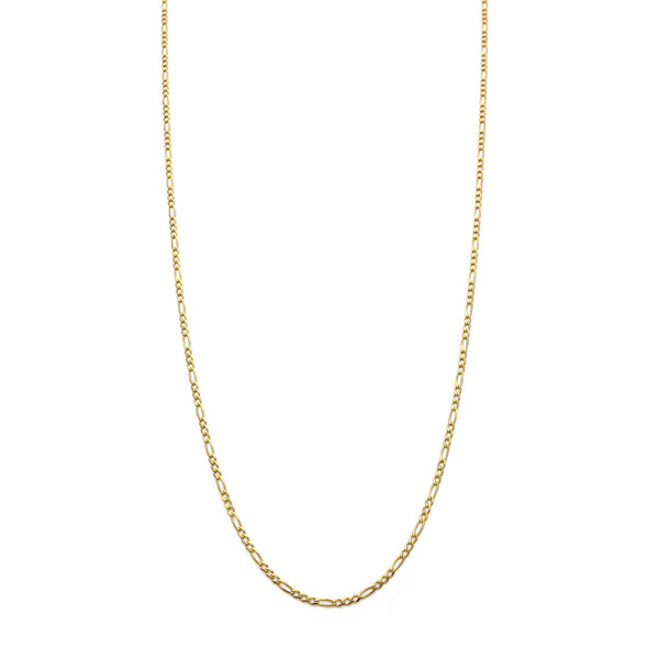 Collar de tres eslabones por uno en oro amarillo 14 kilates.