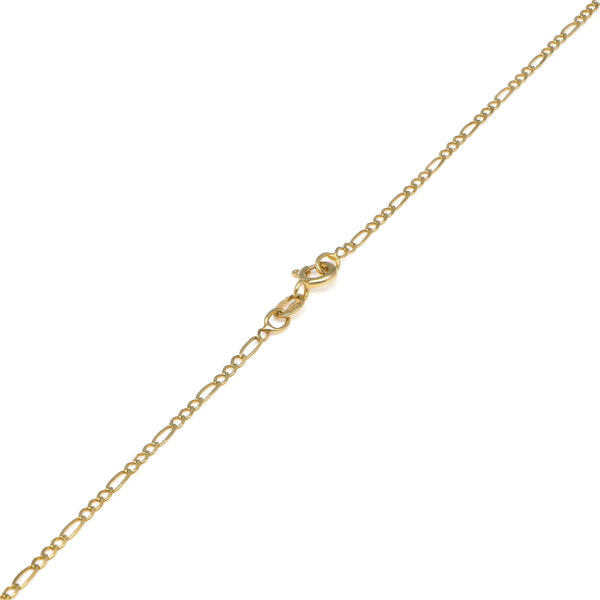 Collar de tres eslabones por uno en oro amarillo 14 kilates.