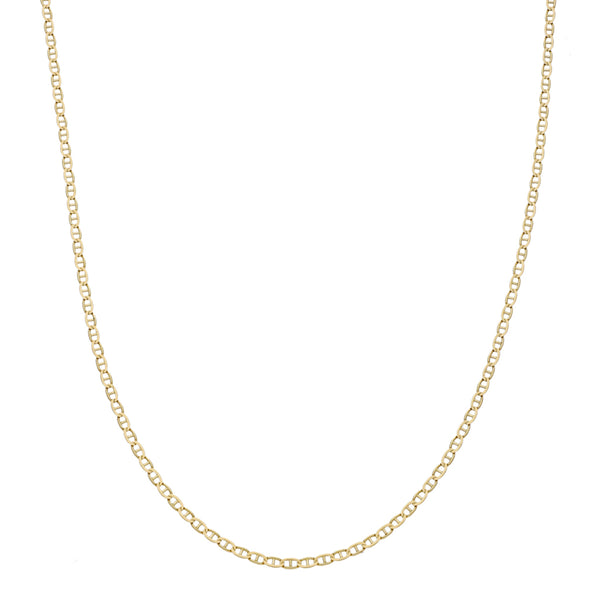 Collar eslabón nudo marino en oro amarillo 14 kilates.