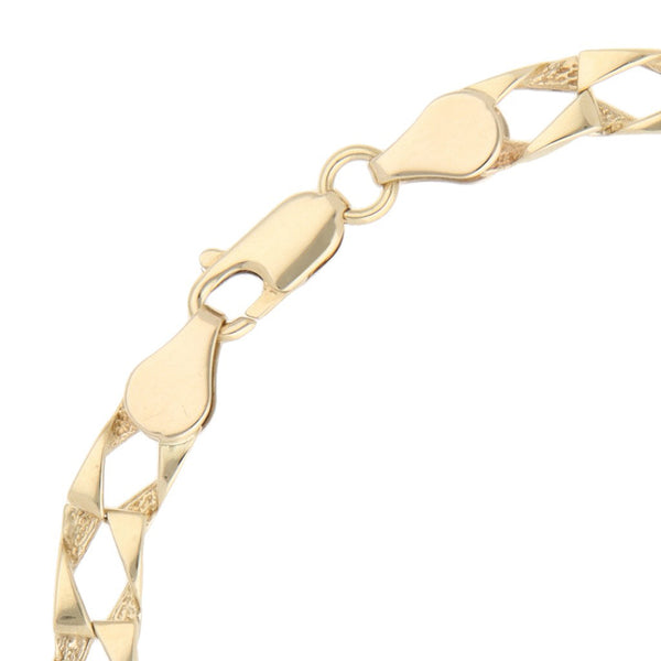 Pulsera eslabón encontrado en oro amarillo 14 kilates.