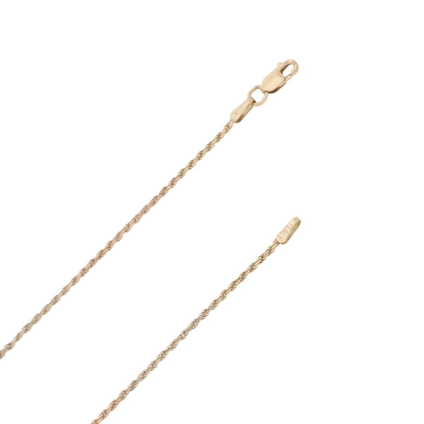 Collar eslabón torzal en oro tres tonos 14 kilates.