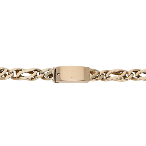 Pulsera eslabón nudo egipcio en oro amarillo 14 kilates.