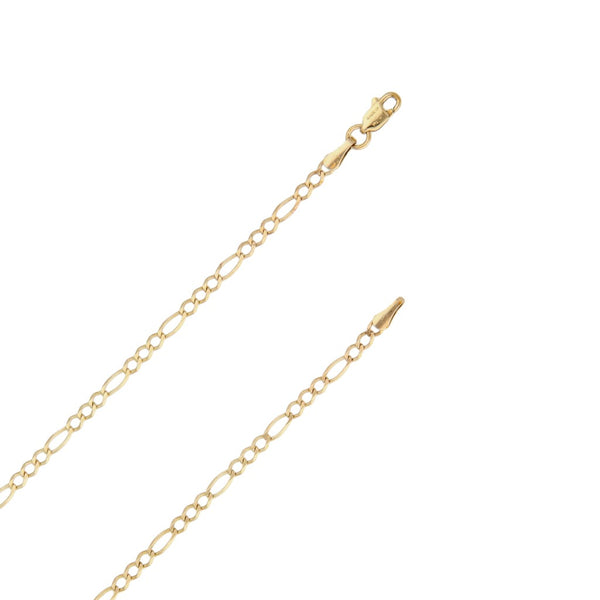 Collar de tres eslabones por uno en oro amarillo 14 kilates.