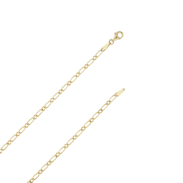 Gargantilla eslabón combinado en oro amarillo 14 kilates.