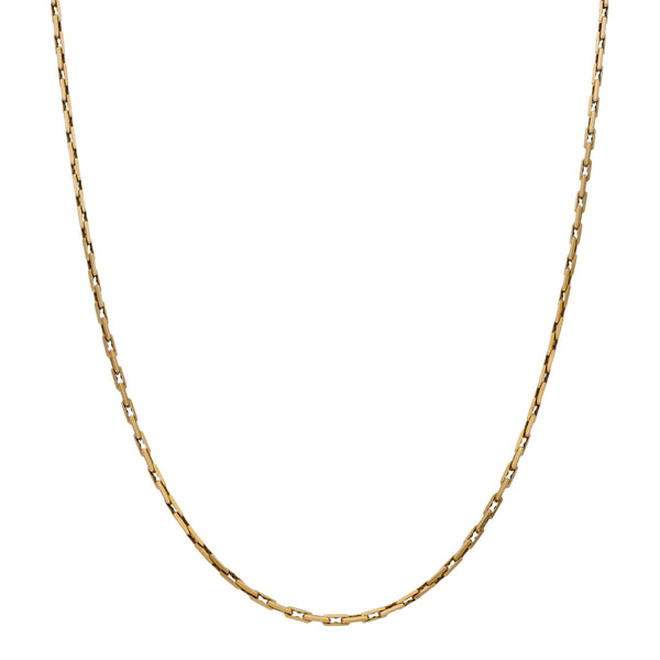 Collar eslabón cruzado en oro amarillo 14 kilates.