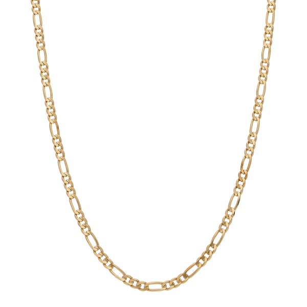 Collar de tres eslabones por uno en oro amarillo 14 kilates.