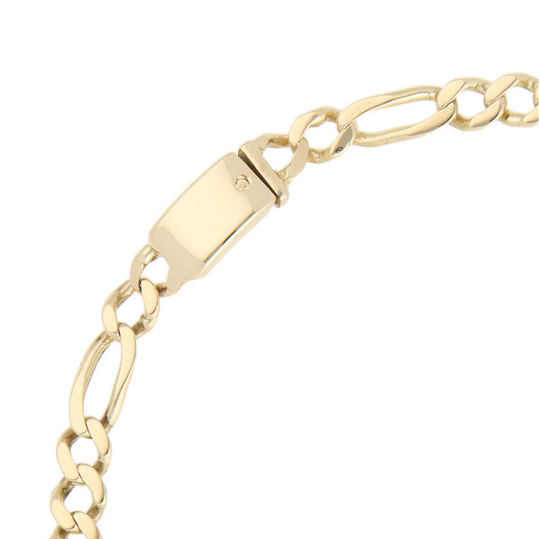 Pulsera de tres eslabones por uno en oro amarillo 14 kilates.