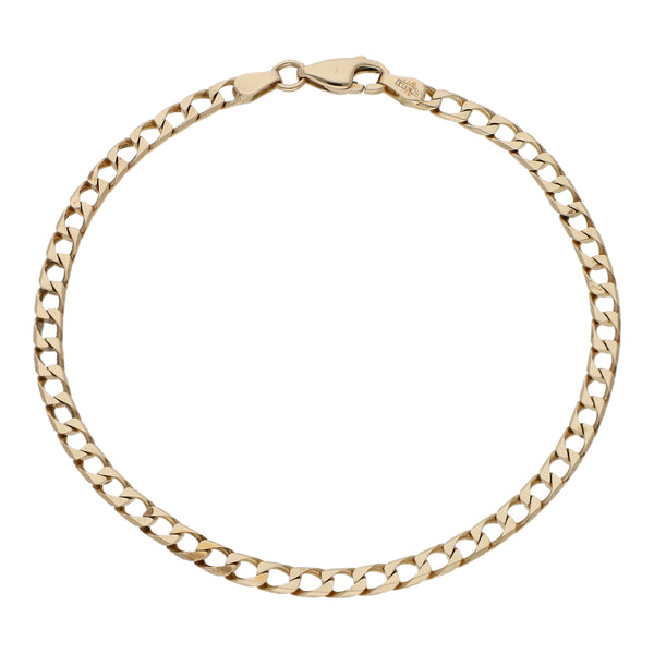 Pulsera eslabón encontrado en oro amarillo 14 kilates.