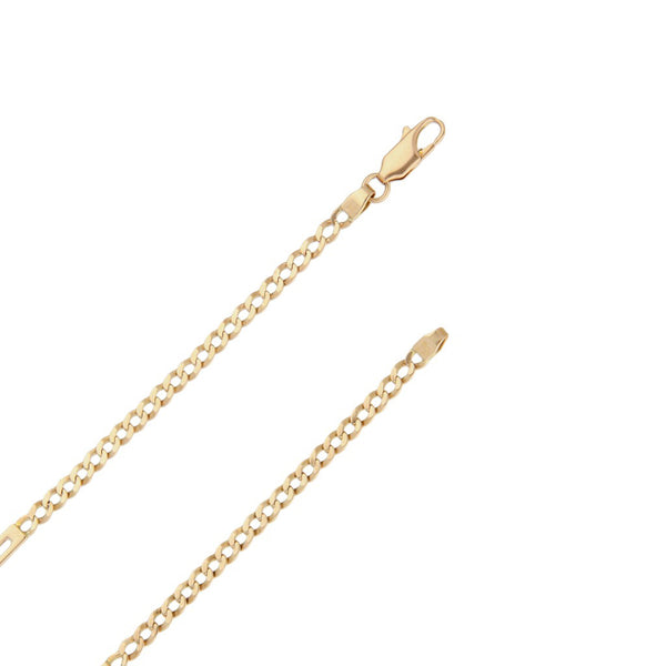 Collar eslabón combinado en oro rosa 14 kilates.