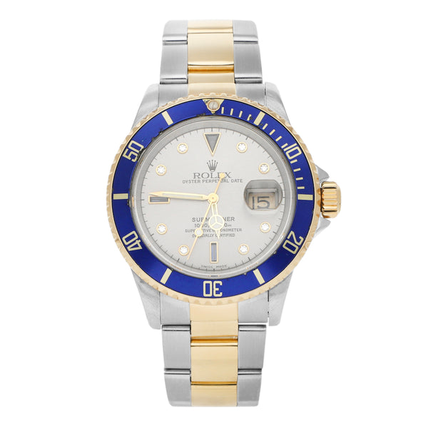 Reloj Rolex para caballero modelo Oyster Perpetual Date Submariner vistas oro amarillo 18 kilates.