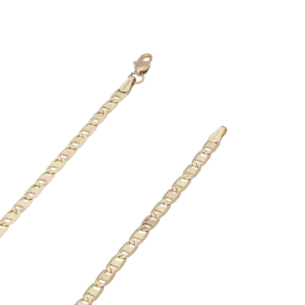 Collar eslabón nudo marino en oro amarillo 14 kilates.