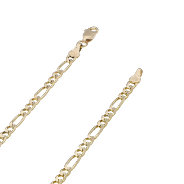 Collar de tres eslabones por uno en oro amarillo 14 kilates.