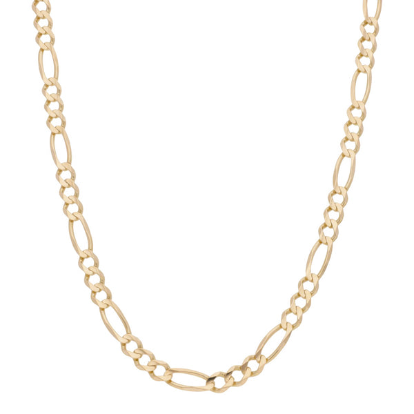 Collar de tres eslabones por uno en oro amarillo 14 kilates.
