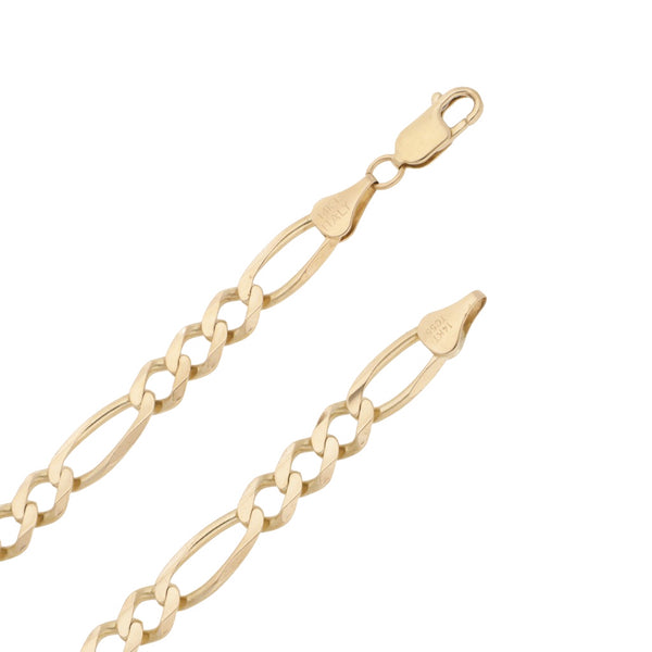 Collar de tres eslabones por uno en oro amarillo 14 kilates.