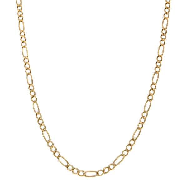 Collar de tres eslabones por uno en oro amarillo 14 kilates.