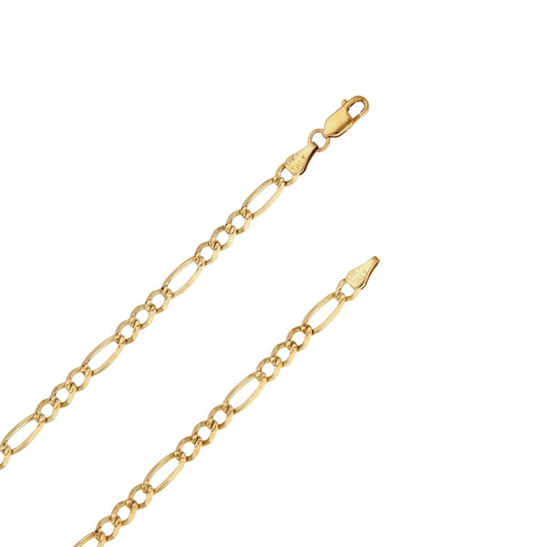 Collar de tres eslabones por uno en oro amarillo 14 kilates.