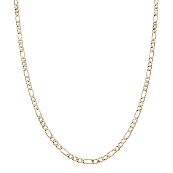 Collar de tres eslabones por uno en oro amarillo 14 kilates.