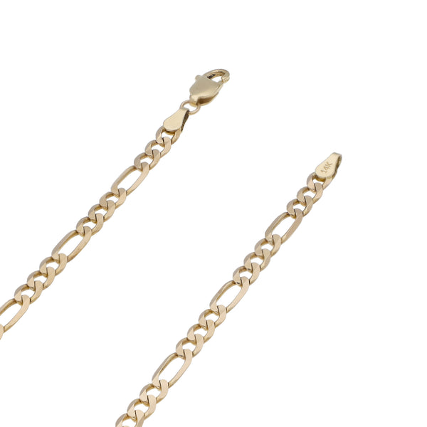 Collar de tres eslabones por uno en oro amarillo 14 kilates.