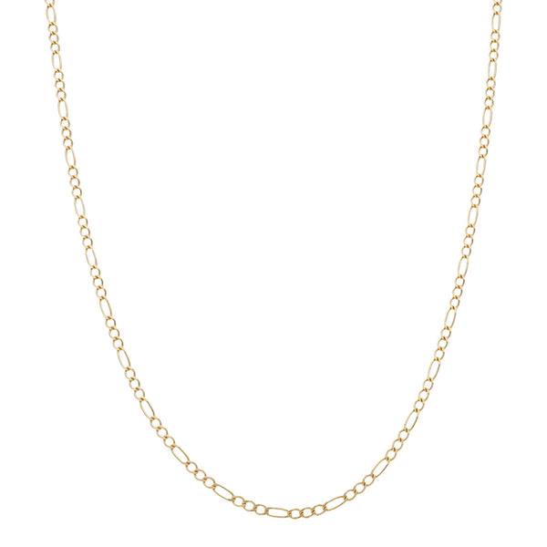 Collar de tres eslabones por uno en oro amarillo 14 kilates.