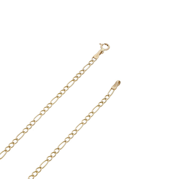 Collar de tres eslabones por uno en oro amarillo 14 kilates.