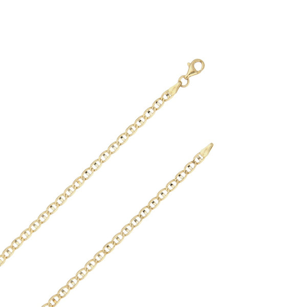 Collar eslabón nudo marino en oro dos tonos 14 kilates..