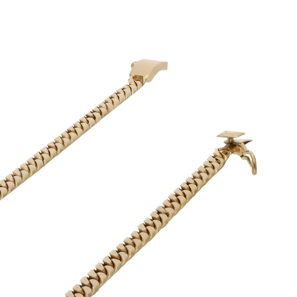 Collar eslabón encontrado en oro amarillo 14 kilates.