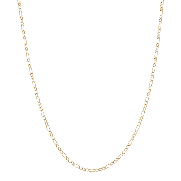 Collar de tres eslabones por uno en oro amarillo 14 kilates.