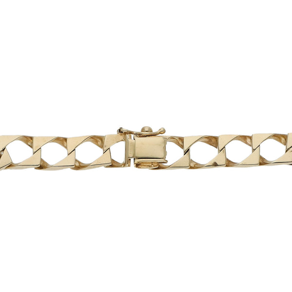 Pulsera eslabón encontrado en oro amarillo 14 kilates.