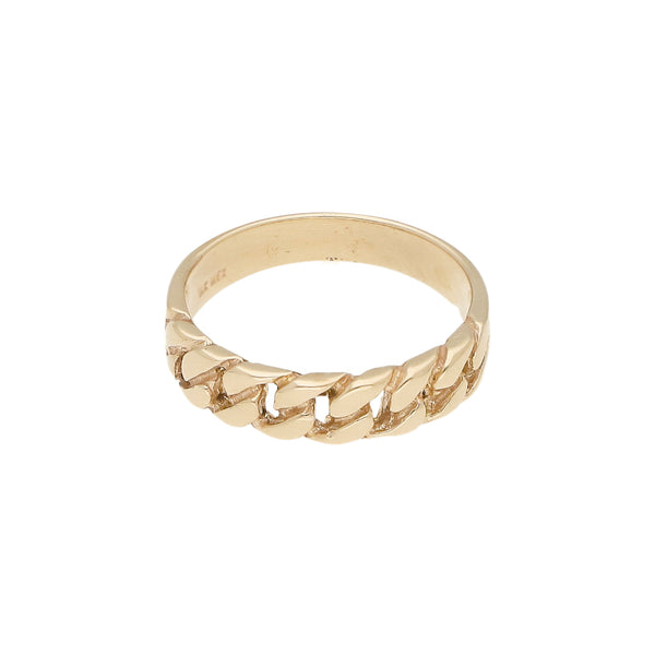 Anillo trenzado en oro amarillo 14 kilates.