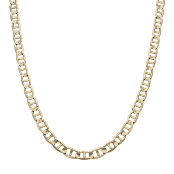 Collar eslabón nudo marino en oro amarillo 14 kilates.
