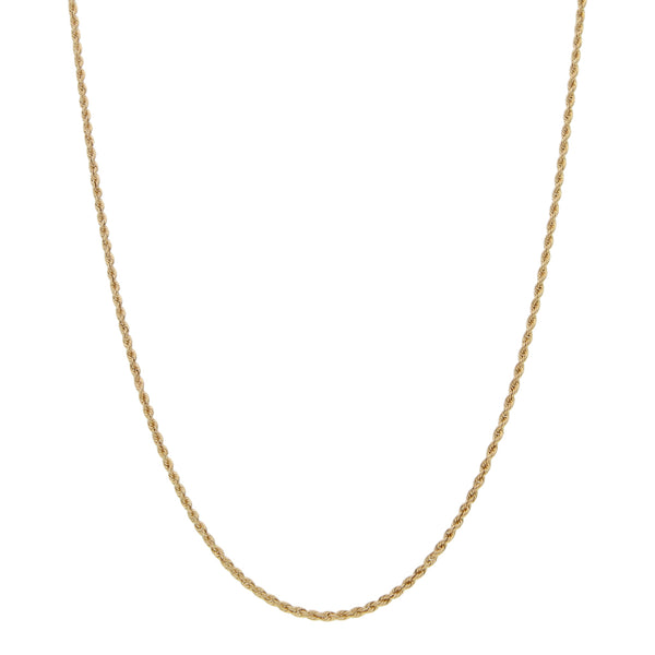 Collar eslabón torzal en oro amarillo 14 kilates.