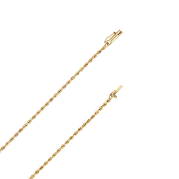 Collar eslabón torzal en oro amarillo 14 kilates.
