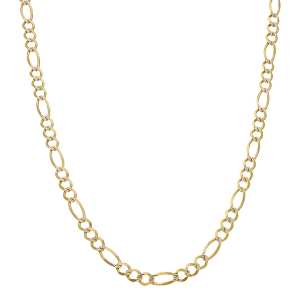 Collar de tres eslabones por uno en oro amarillo 14 kilates.