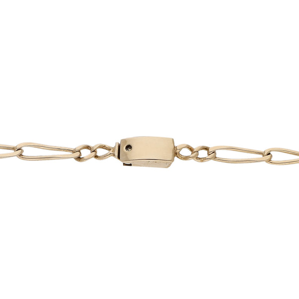 Pulsera eslabón combinado en oro amarillo 14 kilates.