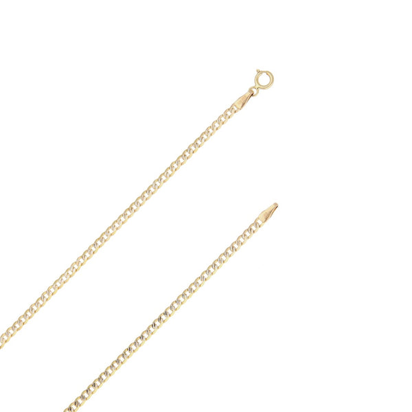 Collar eslabón encontrado platinado en oro amarillo 14 kilates.