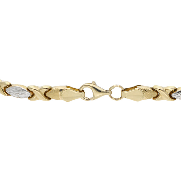 Pulsera eslabón XOXO en oro amarillo 14 kilates.