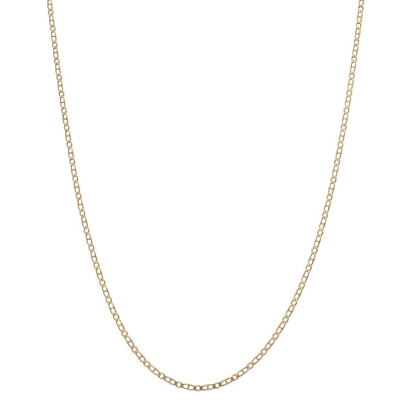 Collar eslabón combinado en oro amarillo 14 kilates.