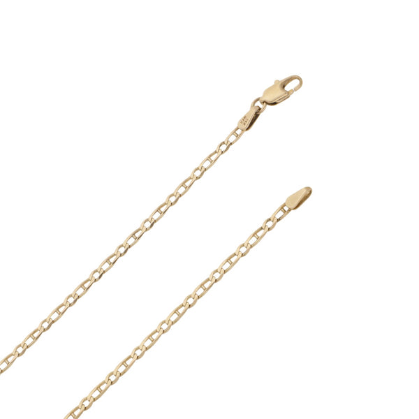 Collar eslabón combinado en oro amarillo 14 kilates.