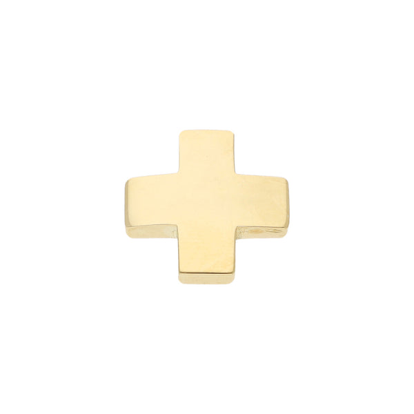 Cruz lisa en oro amarillo 18 kilates.