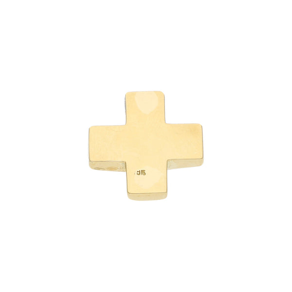 Cruz lisa en oro amarillo 18 kilates.