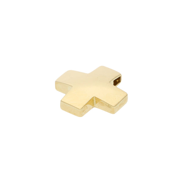 Cruz lisa en oro amarillo 18 kilates.