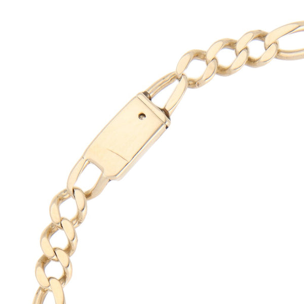 Pulsera de tres eslabones por uno en oro amarillo 14 kilates.