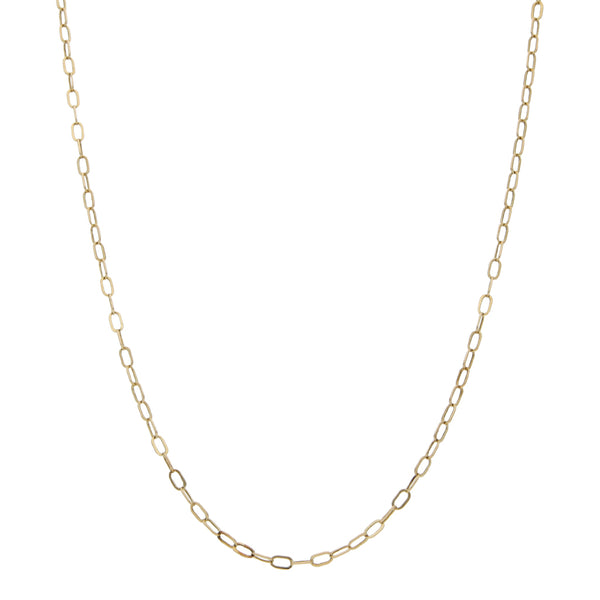 Collar eslabón cruzado en oro amarillo 14 kilates.