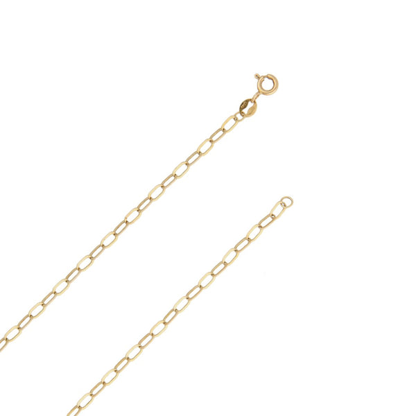 Collar eslabón cruzado en oro amarillo 14 kilates.