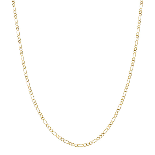 Collar de tres eslabones por uno en oro amarillo 14 kilates.