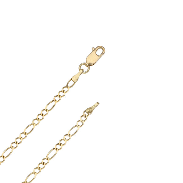 Collar de tres eslabones por uno en oro amarillo 14 kilates.