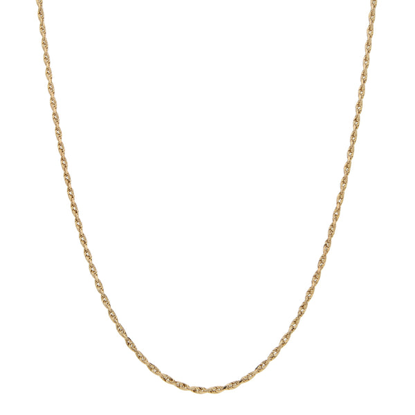 Collar eslabón torzal en oro amarillo 14 kilates.