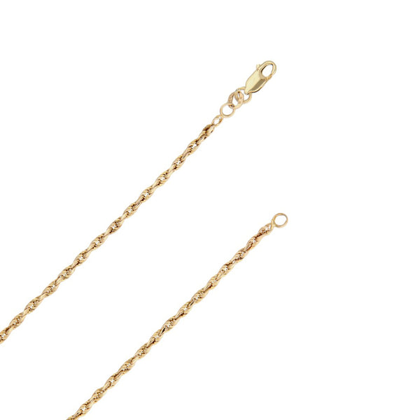 Collar eslabón torzal en oro amarillo 14 kilates.