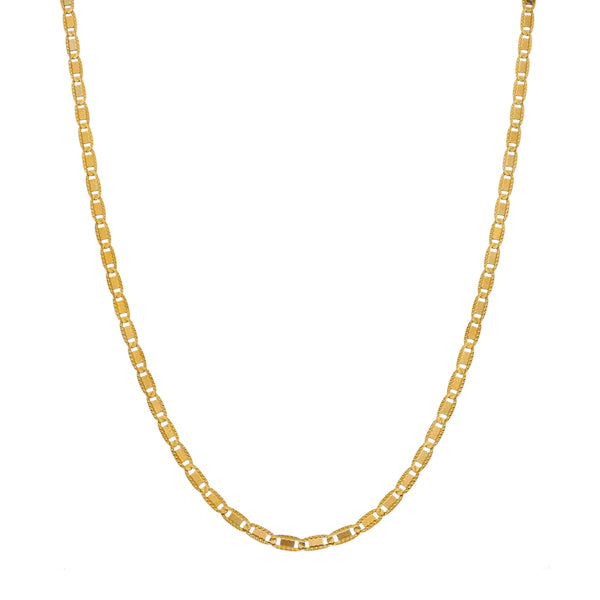 Collar eslabón nudo marino en oro amarillo 14 kilates.